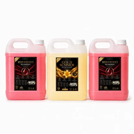Set detergent universal Red Velvet cu balsam de rufe Gold Summer, parfum rafinat de vară